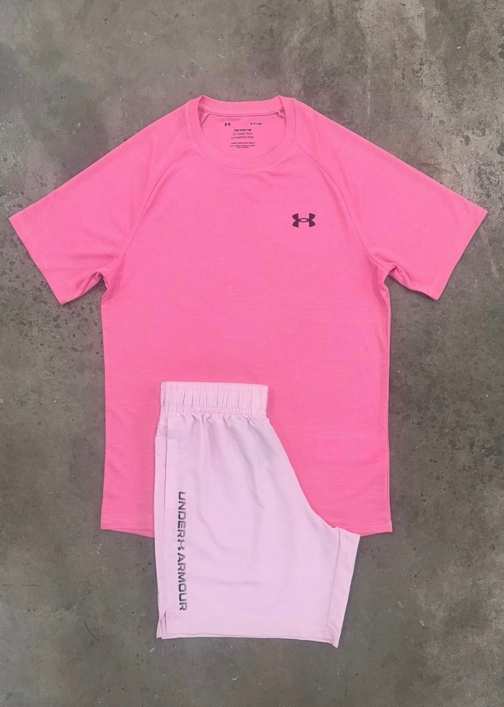Under Armour Woven Short Set - Hot / Light Pink