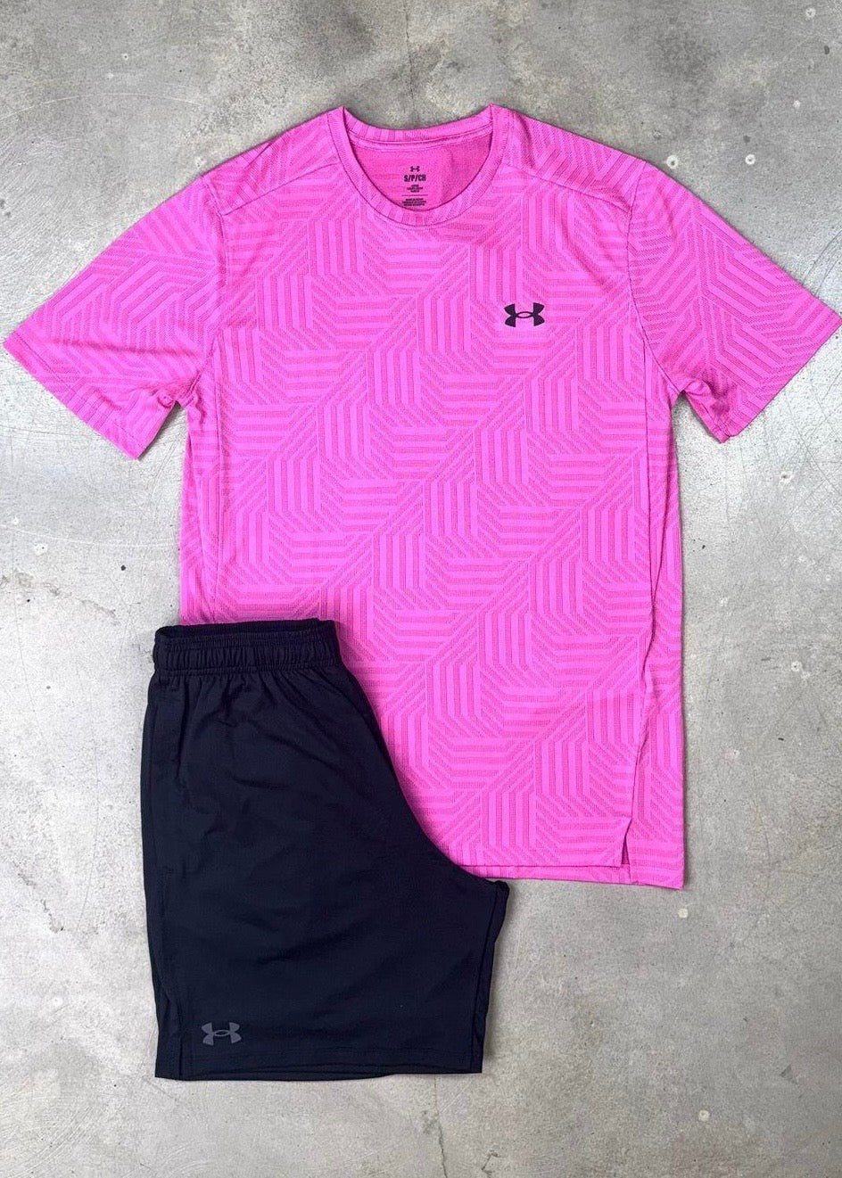 Under Armour Geotessa Short Set - Pink / Black