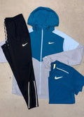 Nike 3 Piece Set - Windbreaker / T-shirt / Pants  - Green Abyss / Black