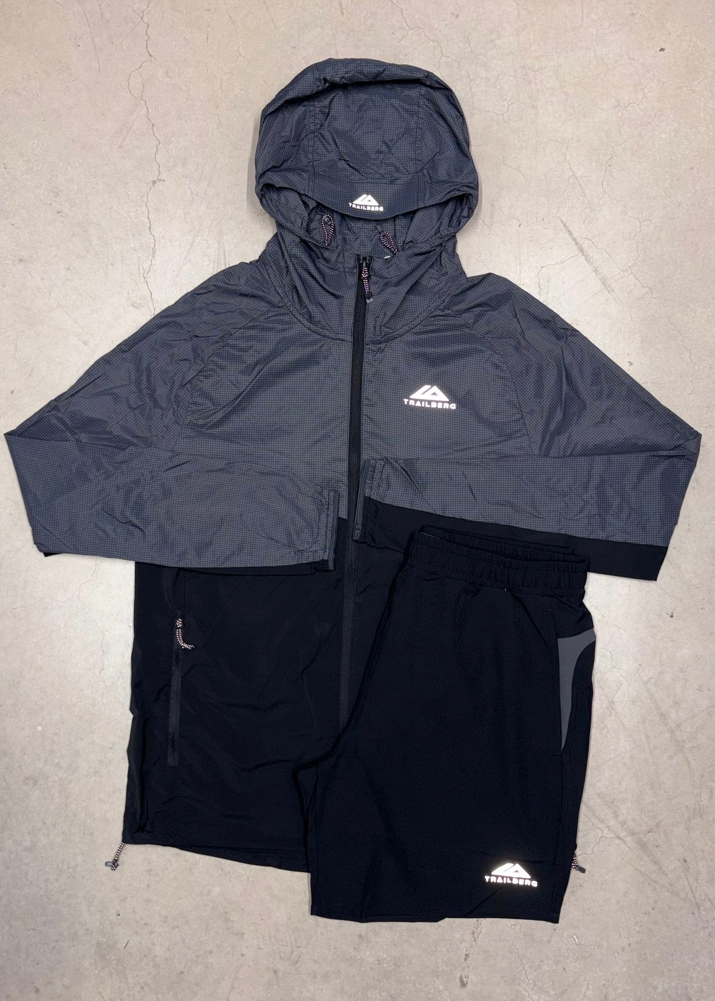 Trailberg Rapid Grid Set - Jacket / Shorts - Black / Grey