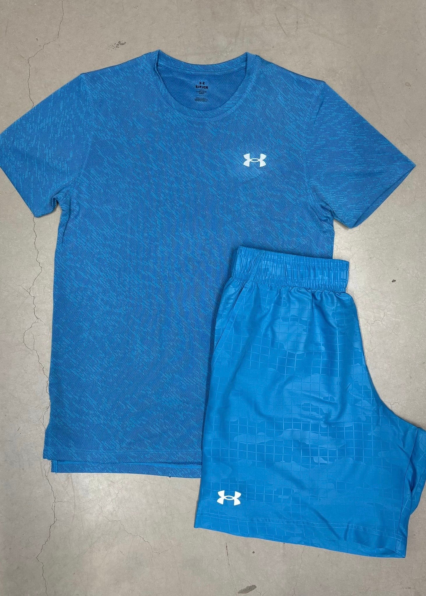 Under Armour Launch Camo Short Set - Blue
