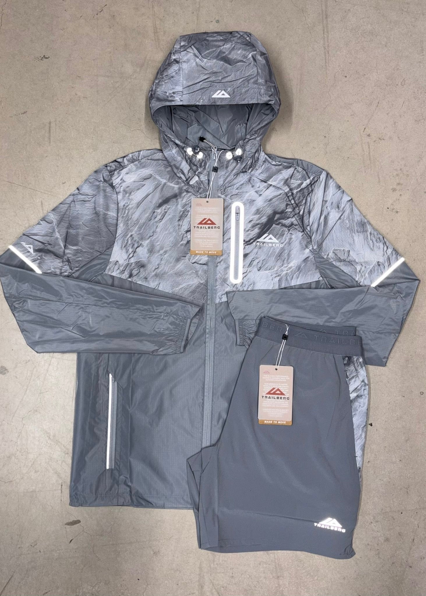 Trailberg Slate Set - Jacket / Shorts - Grey Slate