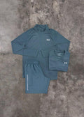 Under Armour 3 Piece Set - Quarter zip / T-shirt / Shorts - Jasper Blue