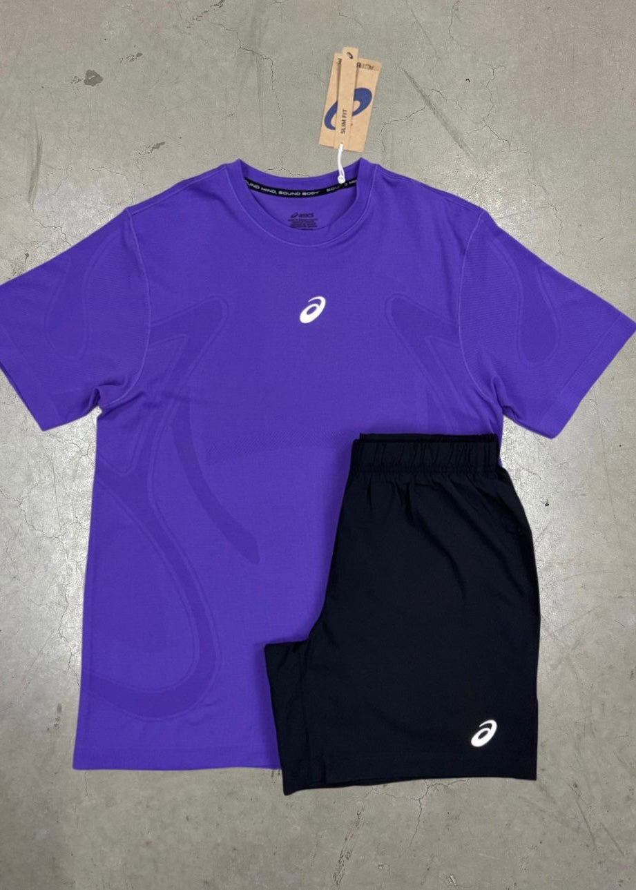 Asics Seamless Short Set - Purple / Black