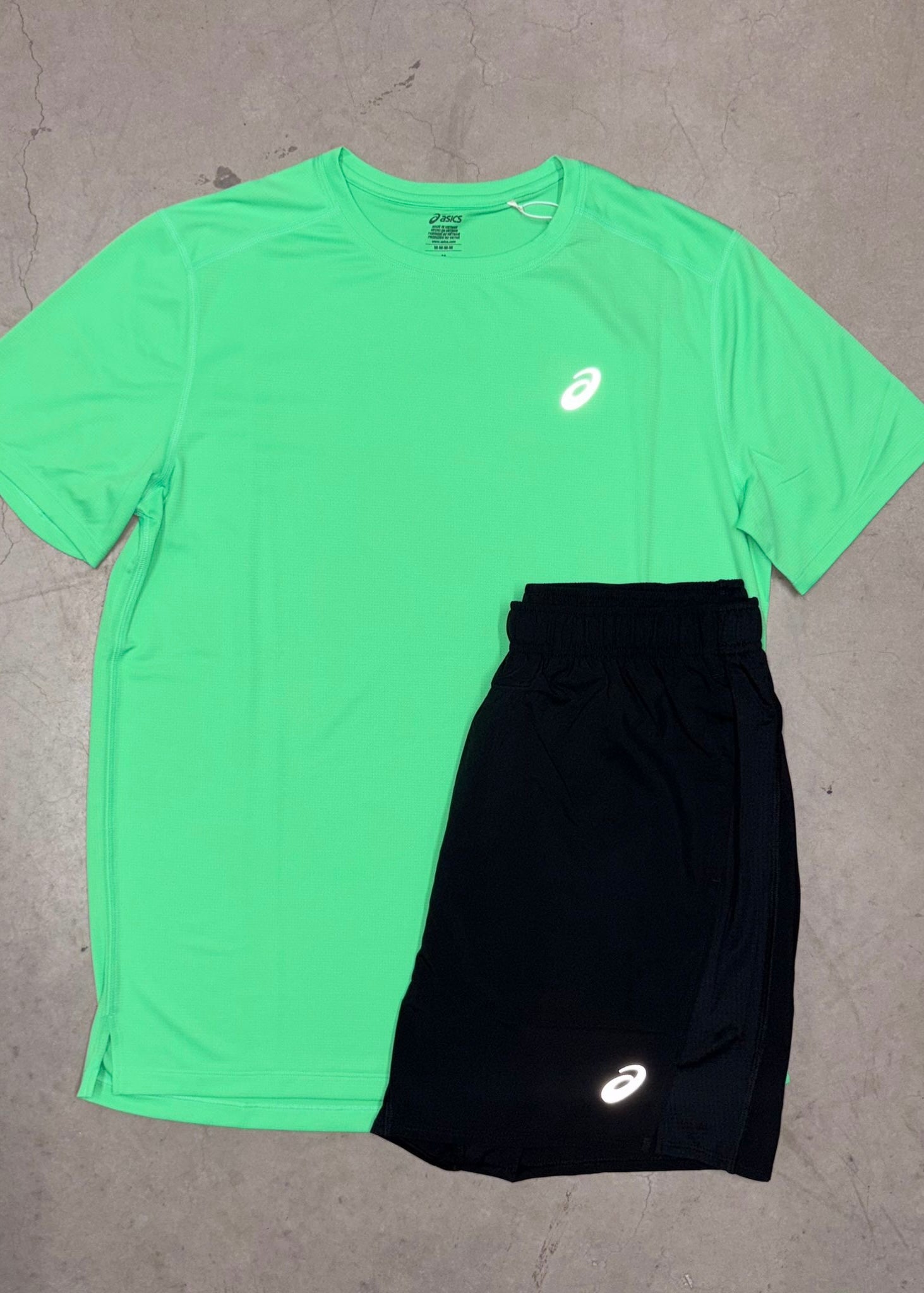 Asics Core Short Set - Green / Black